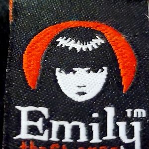 Vintage Emily Strange hoodie with paw mittens included.